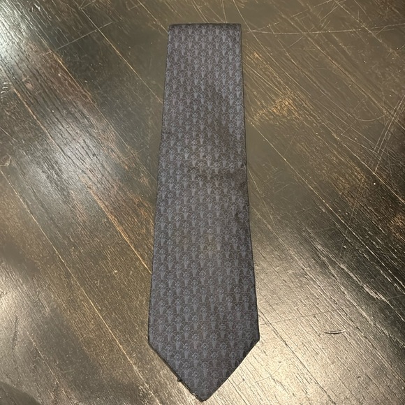 Burberry men’s silk tie navy blue - Picture 1 of 3